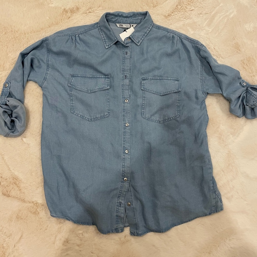 Zara denim shirt